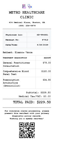 Medical Receipt Generator