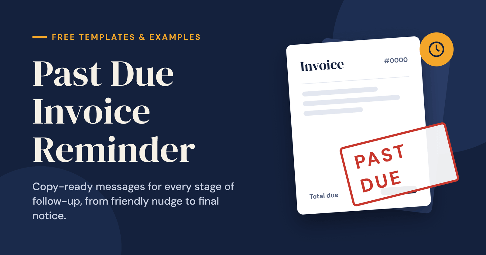 Past due invoice reminder