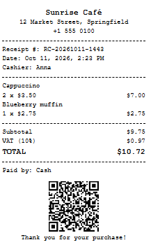 qr code receipt