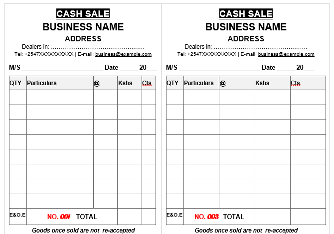 blank cash receipt template