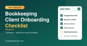 bookkeeping client onboarding checklist