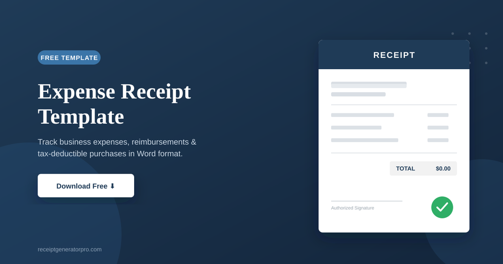 expense receipt template