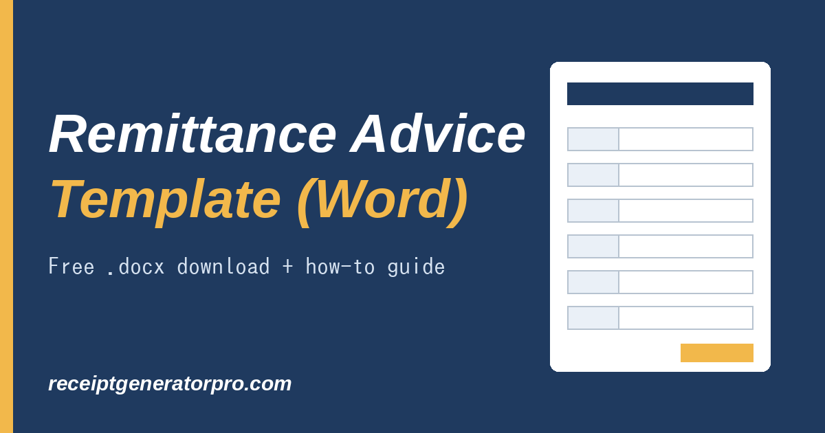 remittance advice template preview