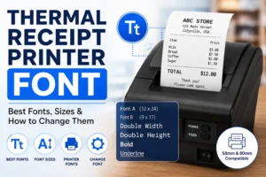 thermal receipt printer font preview
