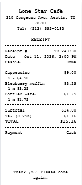 thermal receipt